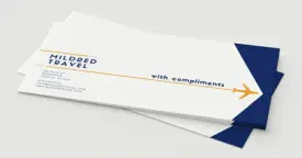Our compliment slips are printed on premium uncoated white paper