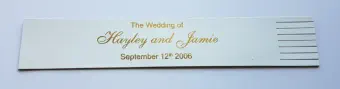 Metallic Gold print on White Bookmark